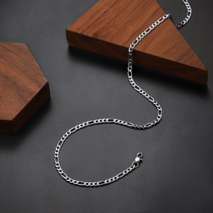 NK 3:1 Smooth Figaro Chain Necklace