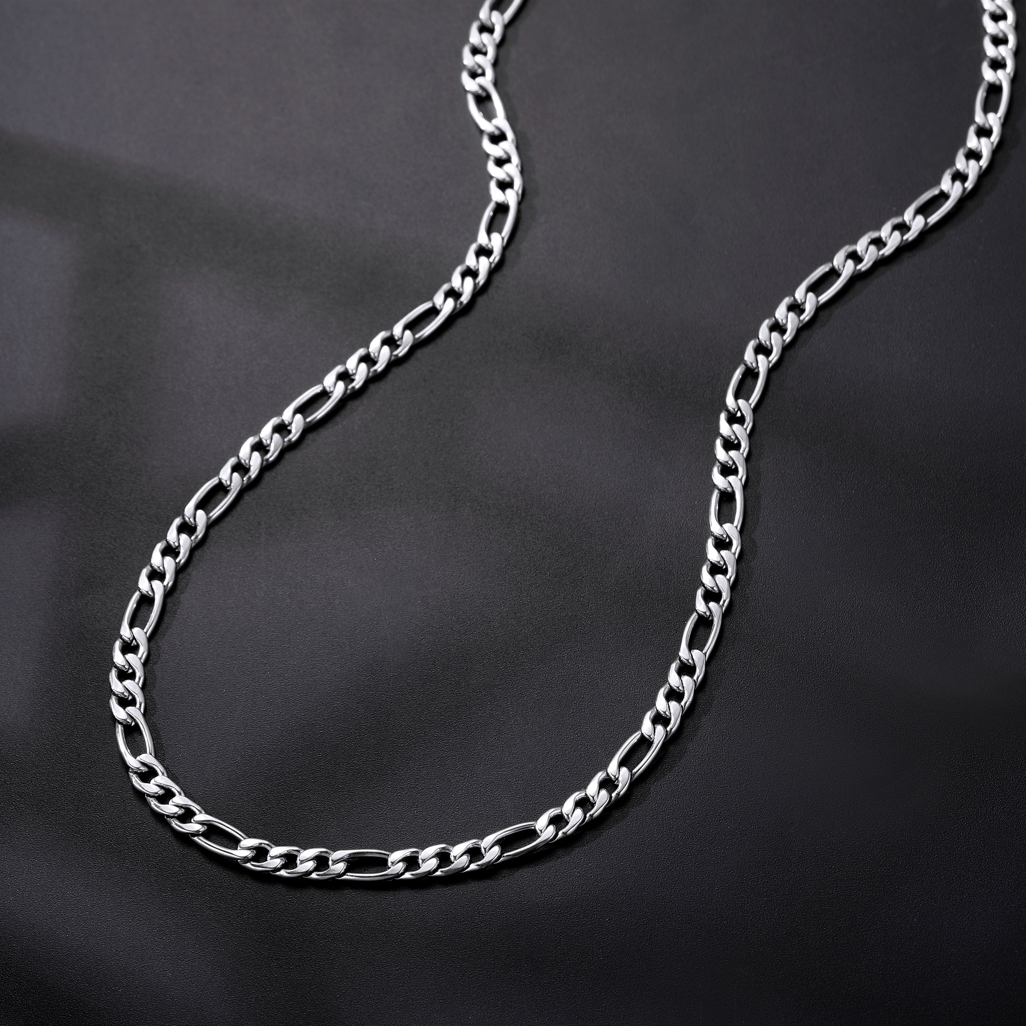 NK 3:1 Smooth Figaro Chain Necklace
