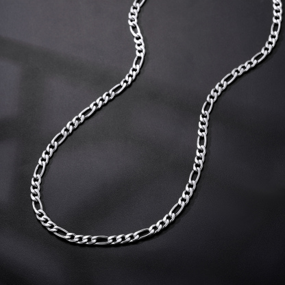 NK 3:1 Smooth Figaro Chain Necklace
