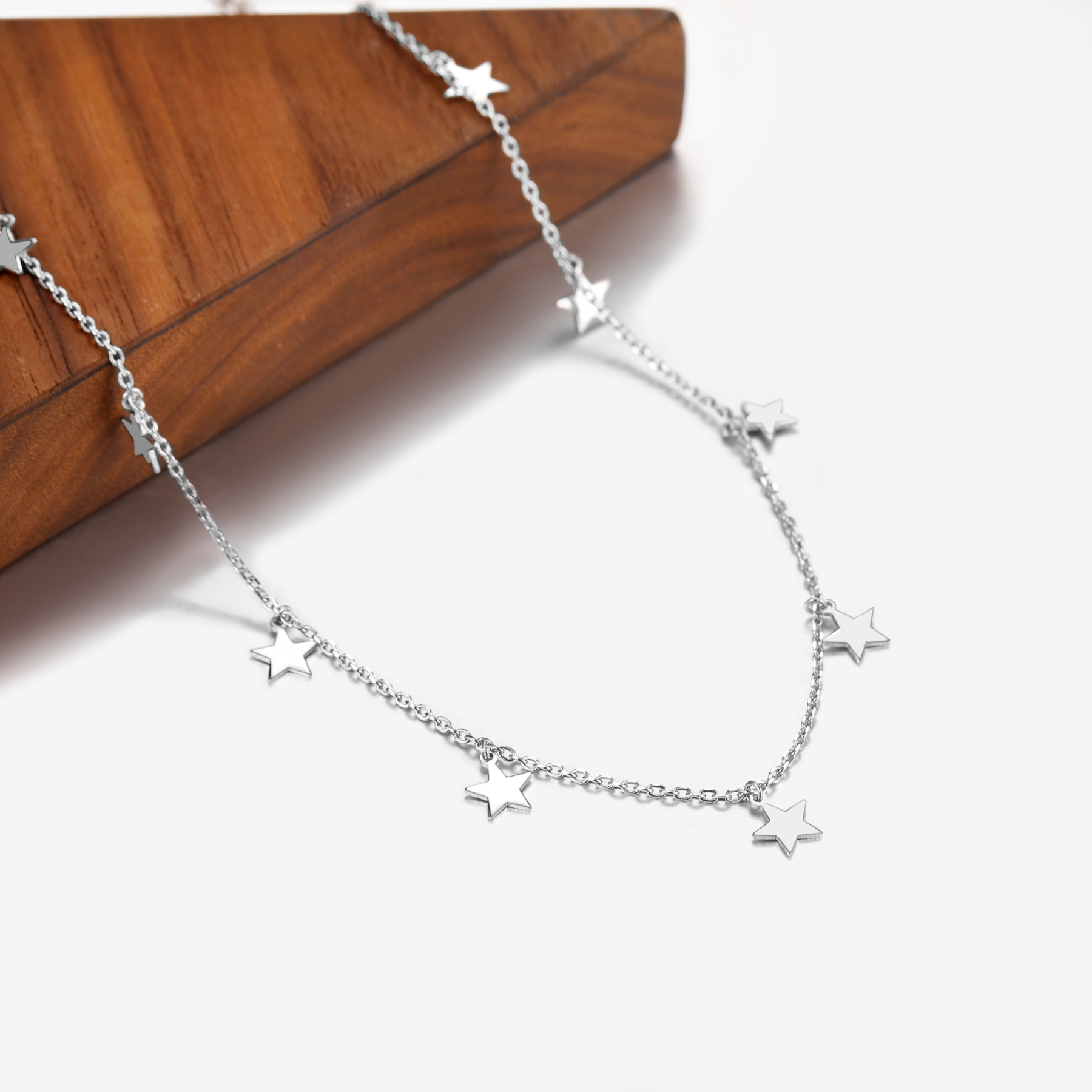 S925 Star Short Choker Chain Necklace