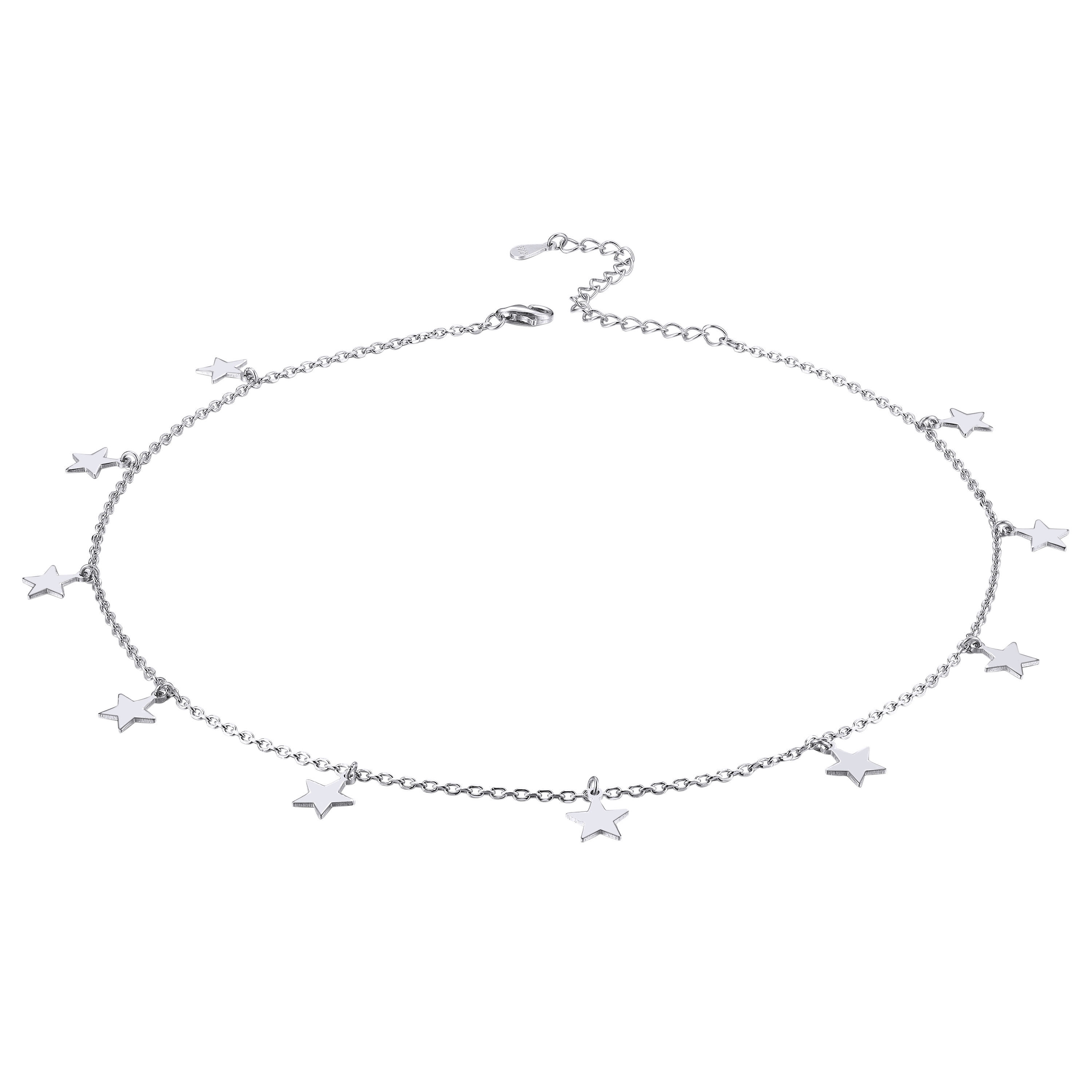 S925 Star Short Choker Chain Necklace