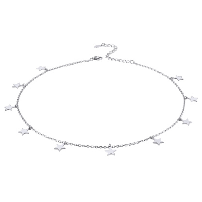 S925 Star Short Choker Chain Necklace