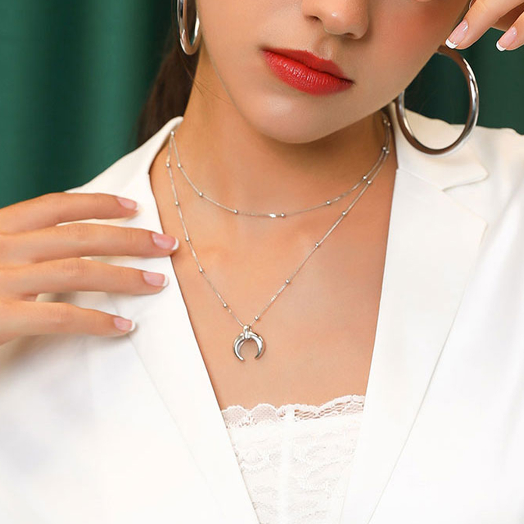 Beaded chain necklace for women