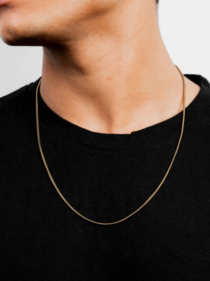 2mm Stainless Steel Snake Chain Necklace For Women