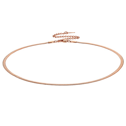 5mm Flat snake chain necklace 15"