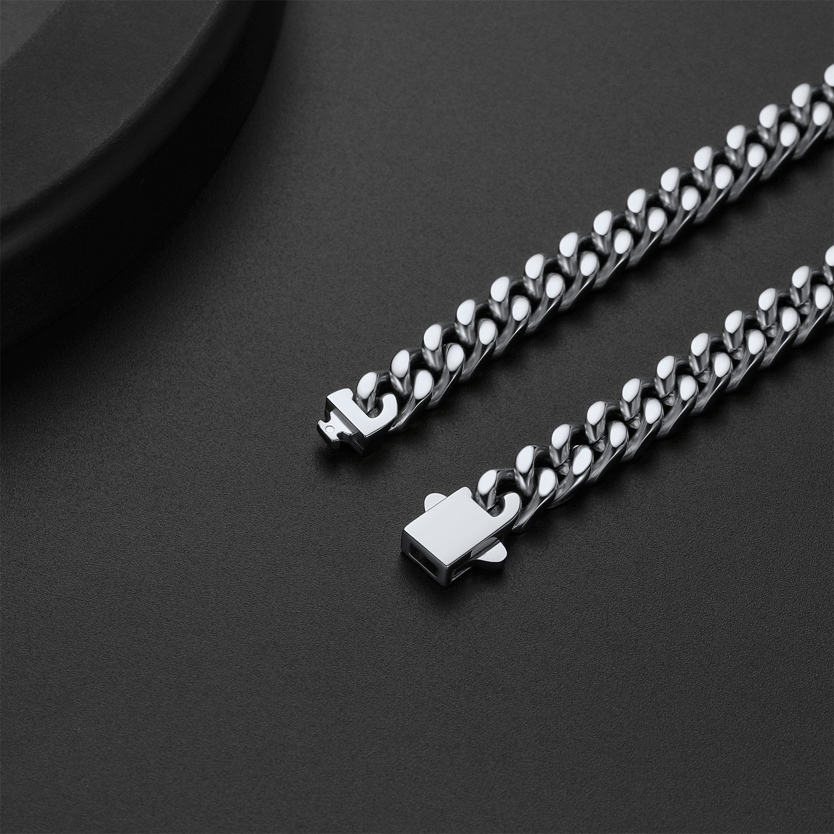 Mens Miami Cuban Link Chain Bracelet Or Necklace – 6mm-14mm, 18K Gold Tone Stainless Steel, 316L