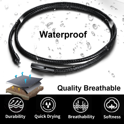 2mm/3mm Black Leather Cord Necklace for Men Women