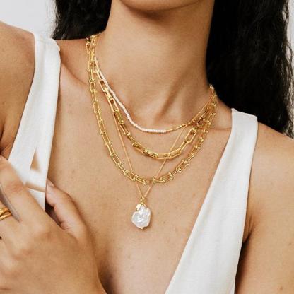 6mm Paperclip Chain Necklace & Bracelet Set