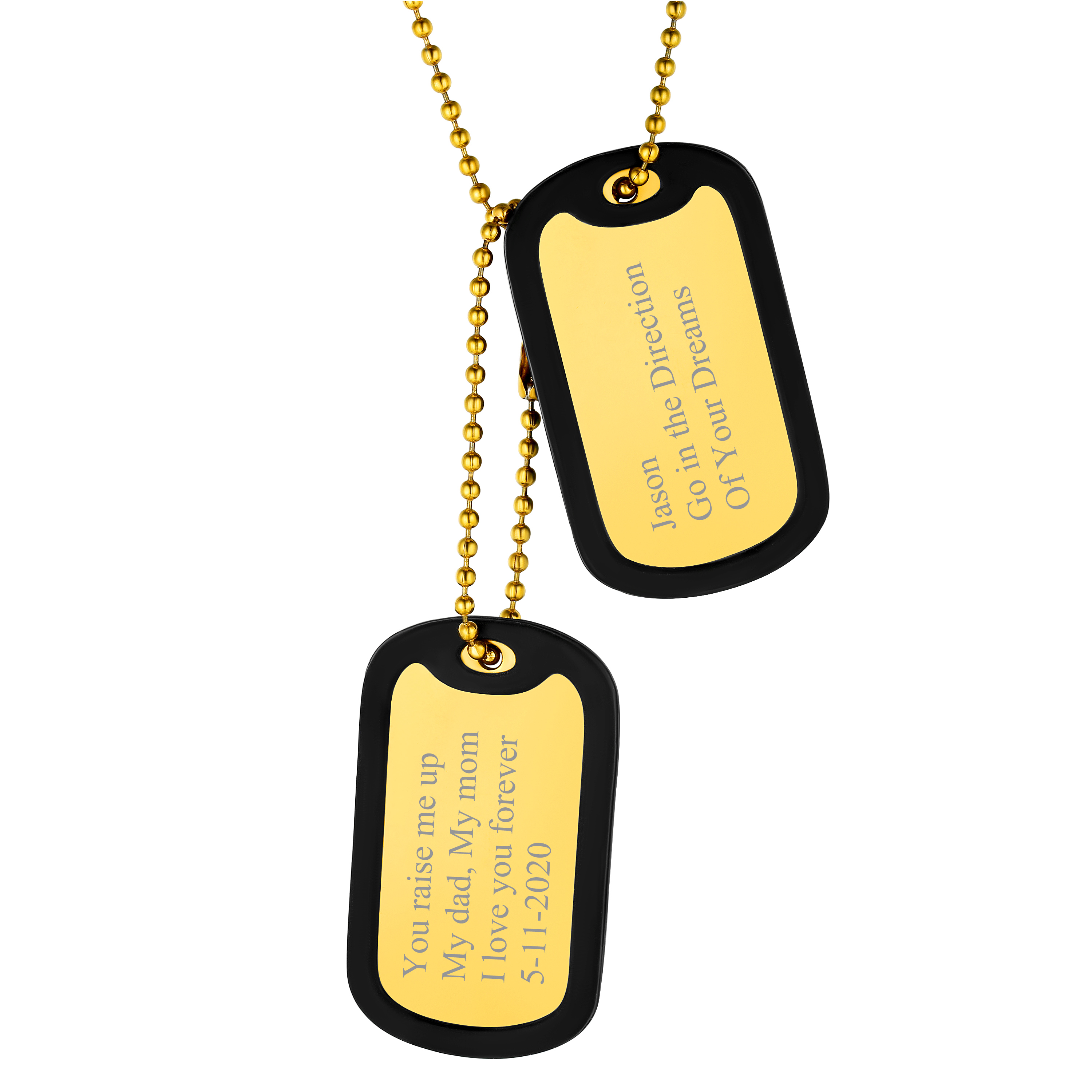 Custom Engraved Dog Tag Necklace