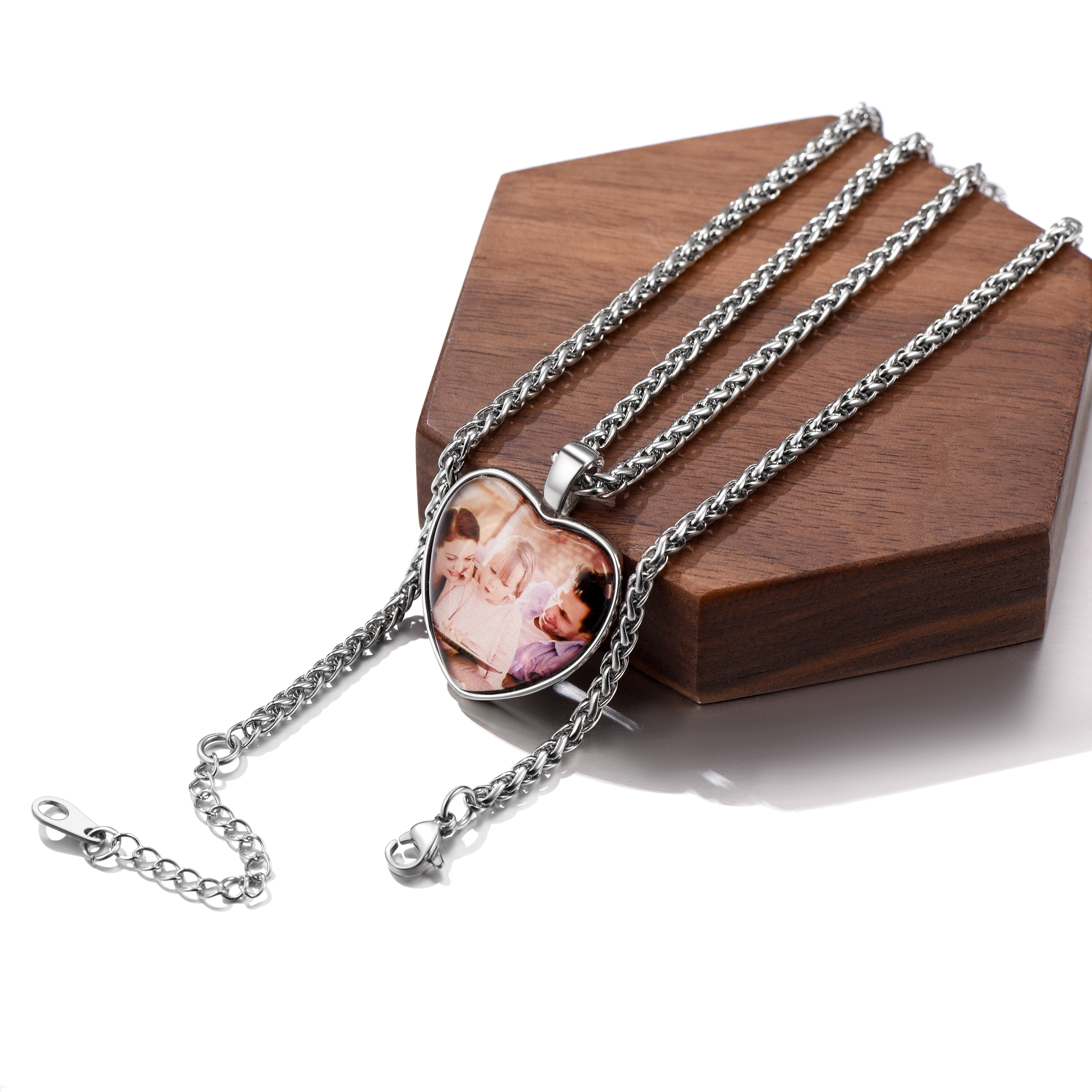 Custom Photo Heart Pendant Necklace