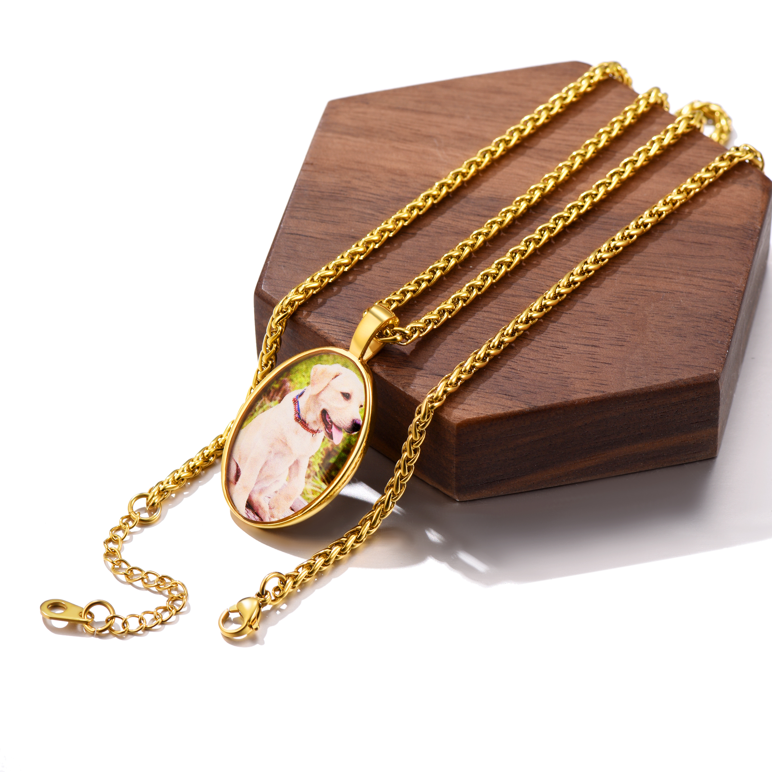 Oval Necklace with Photo Custom