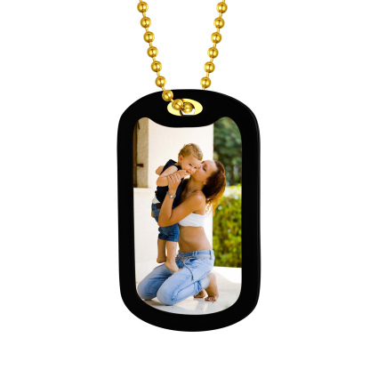 Personalized Photo Dog Tag Pendant Necklace For Men Women