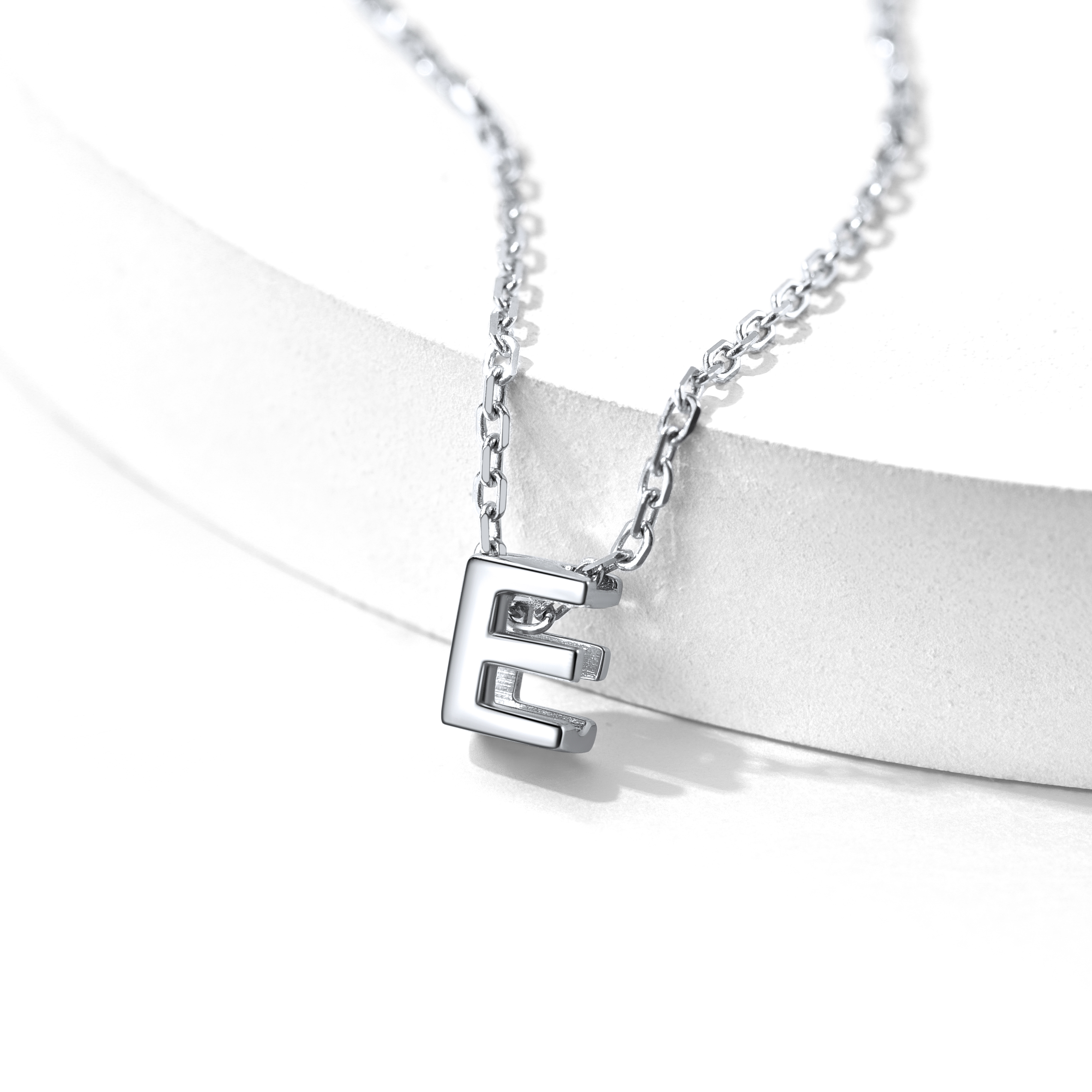 925 Sterling Silver Letter Pendant Necklace