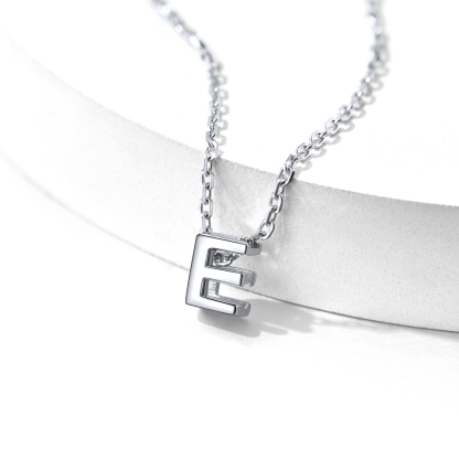 925 Sterling Silver Letter Pendant Necklace