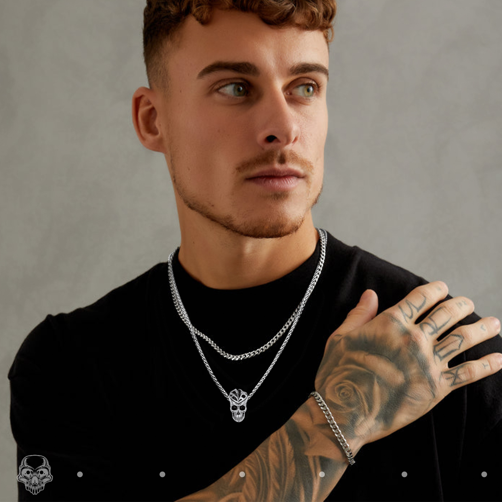 Skeleton Head Celtic Knot Necklace