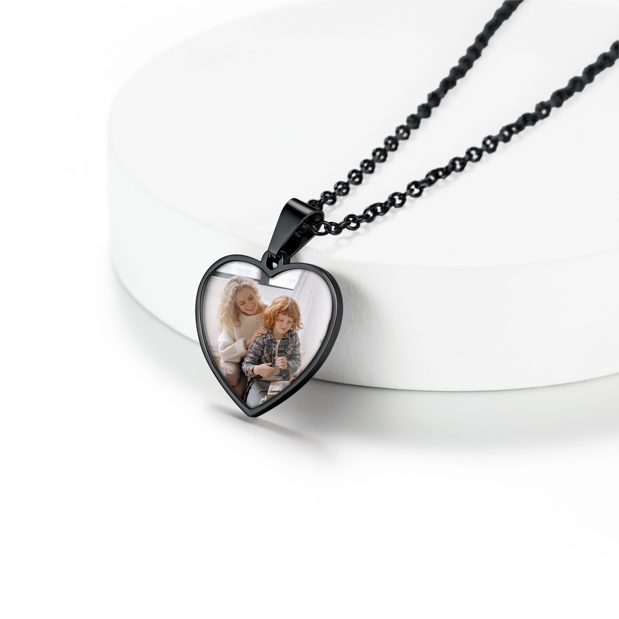Custom Photo Heart Necklace