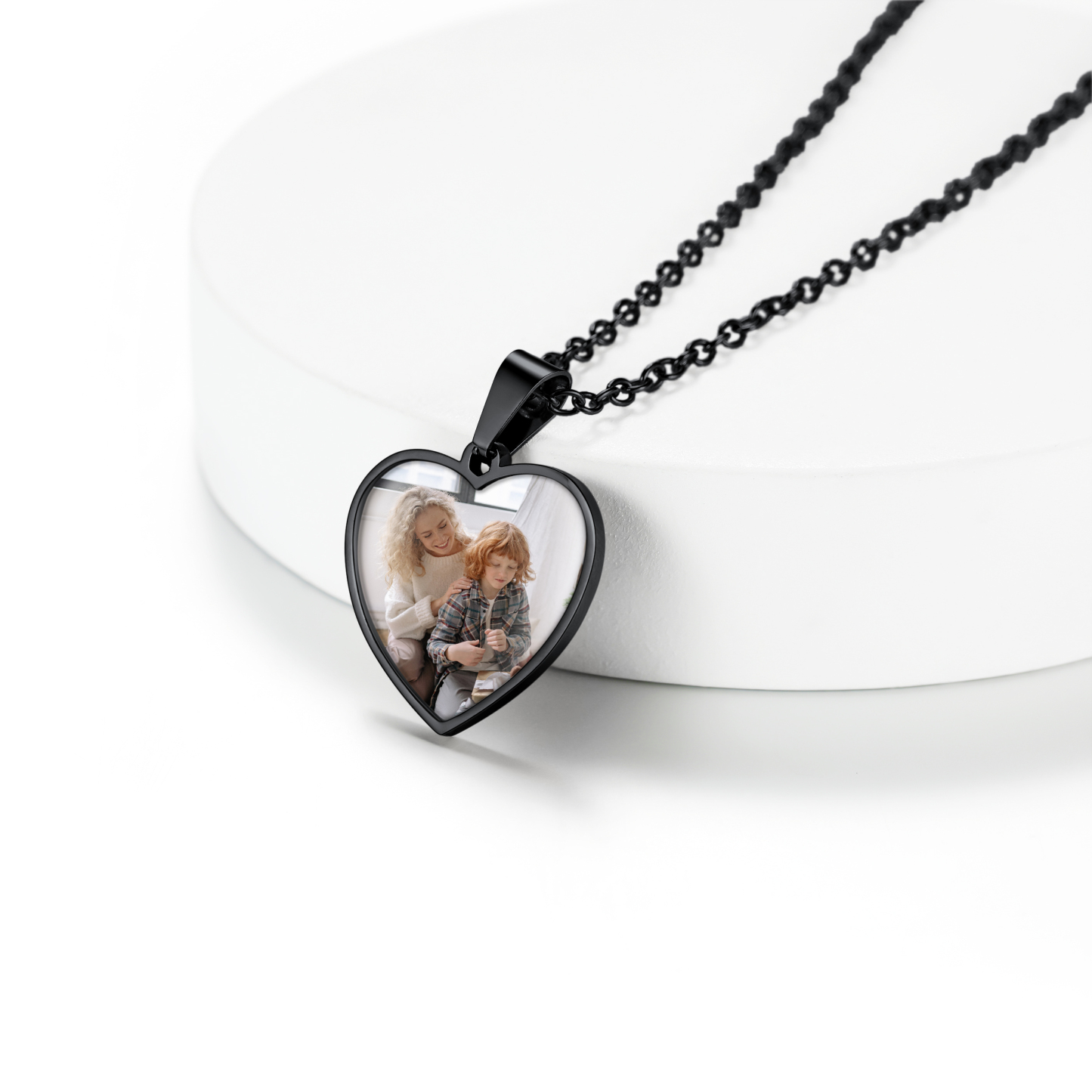 Custom Photo Heart Necklace