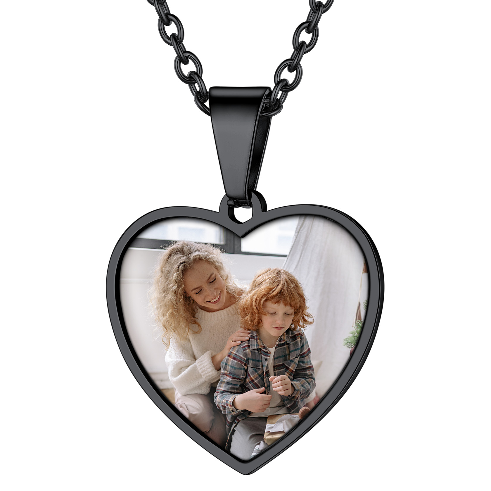 Custom Photo Heart Necklace