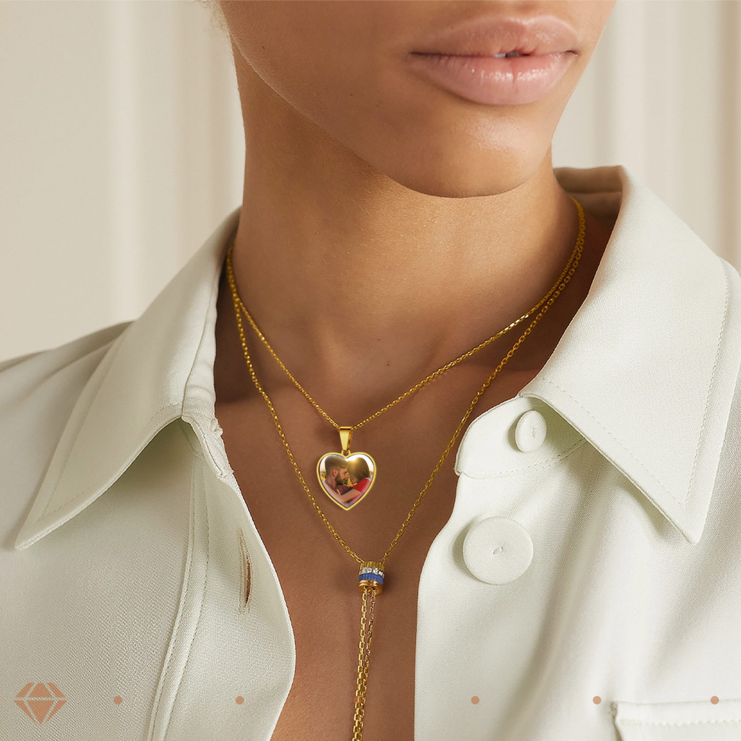 Custom Photo Heart Necklace