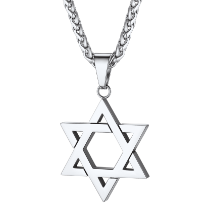 Star of David Pendant Necklace 316L Stainless Steel
