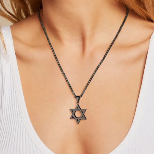 Jewish Star of David Pendant Necklace For Men Women