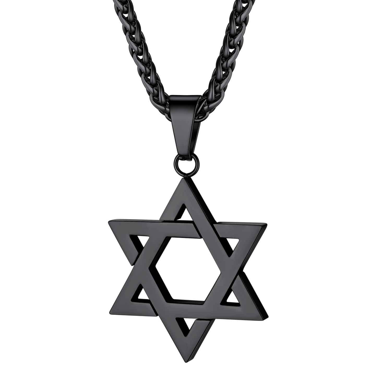 Star of David Pendant Necklace 316L Stainless Steel