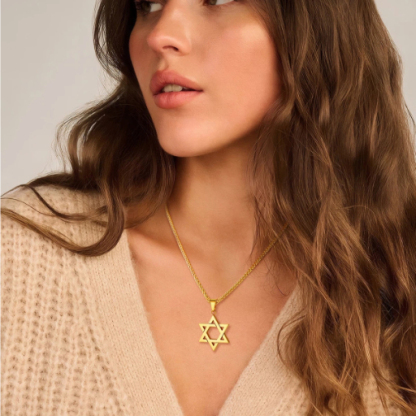 Jewish Star of David Pendant Necklace For Men Women