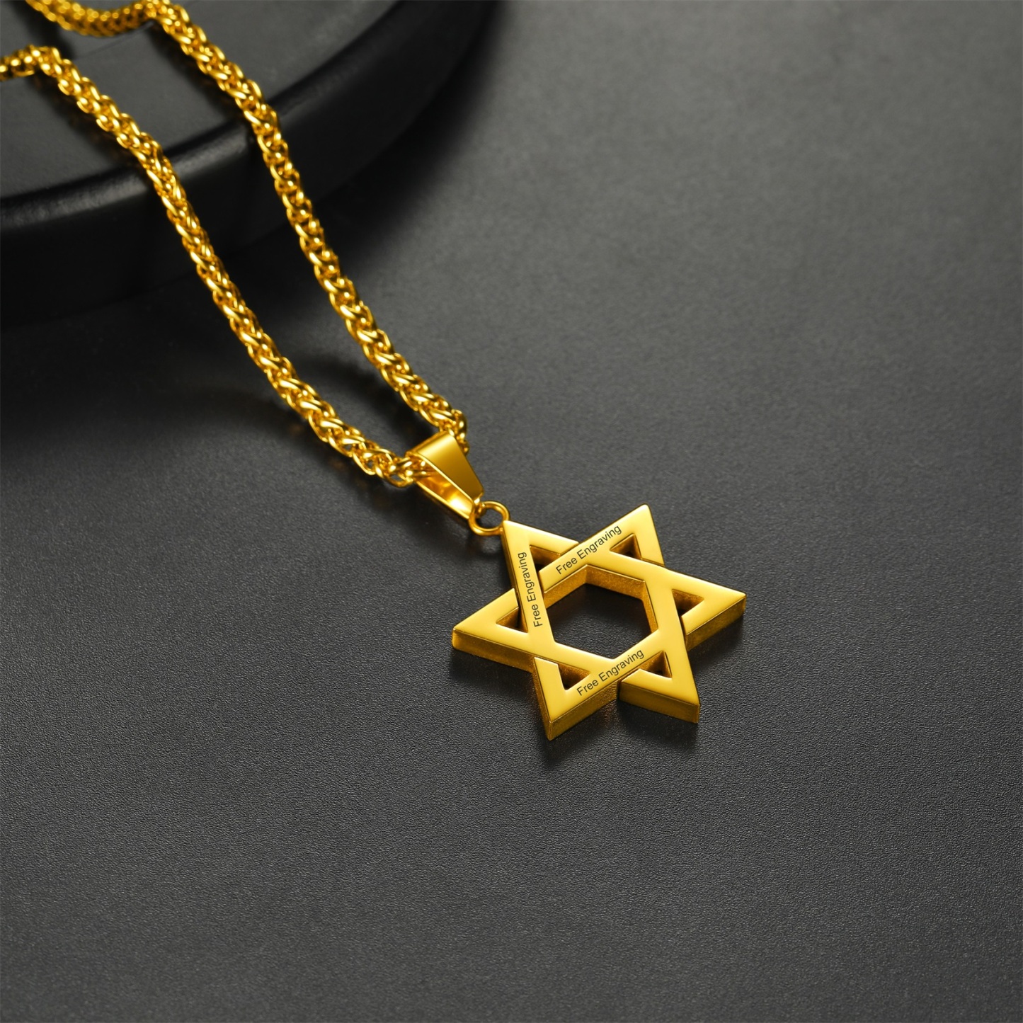 Star of David Pendant Necklace 316L Stainless Steel