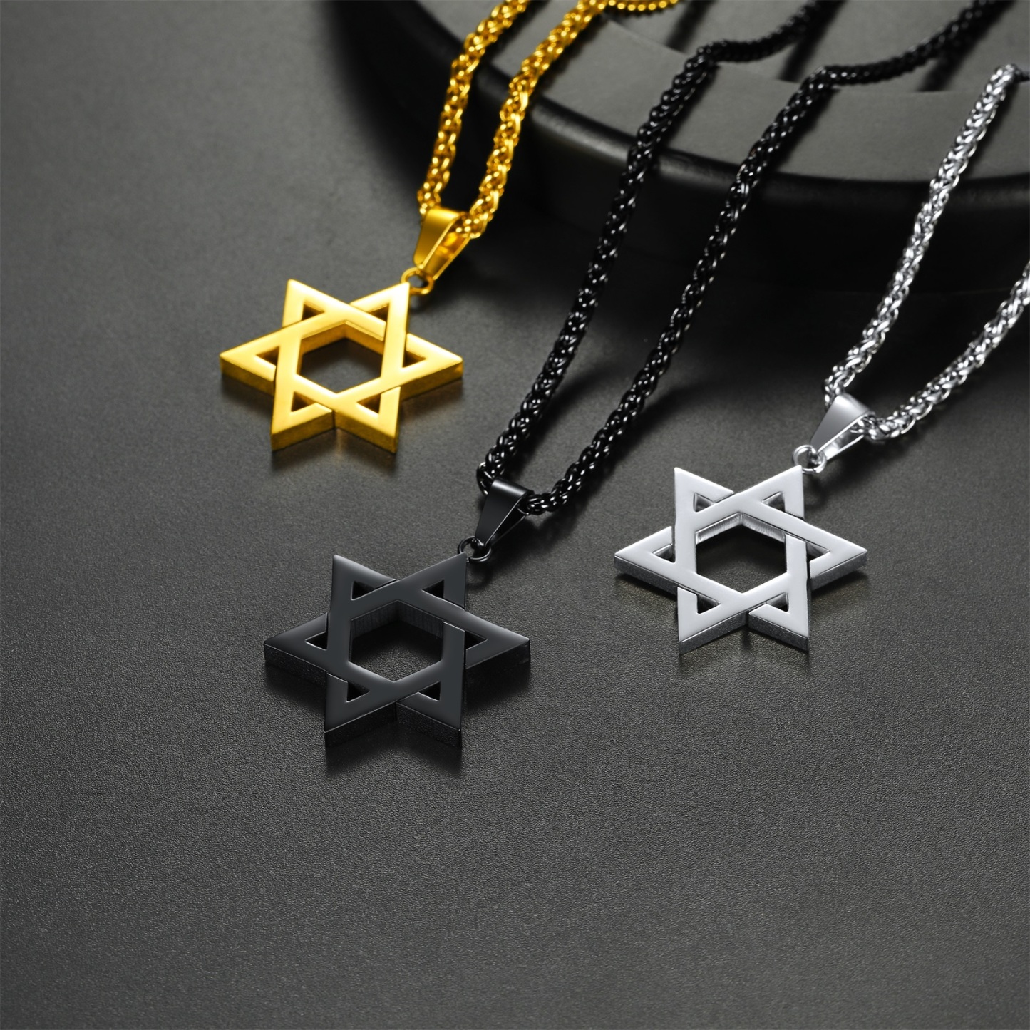 Star of David Pendant Necklace 316L Stainless Steel