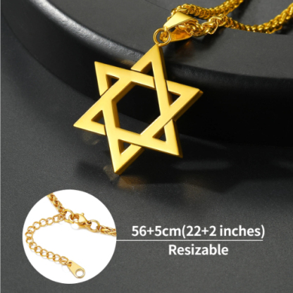 Jewish Star of David Pendant Necklace For Men Women
