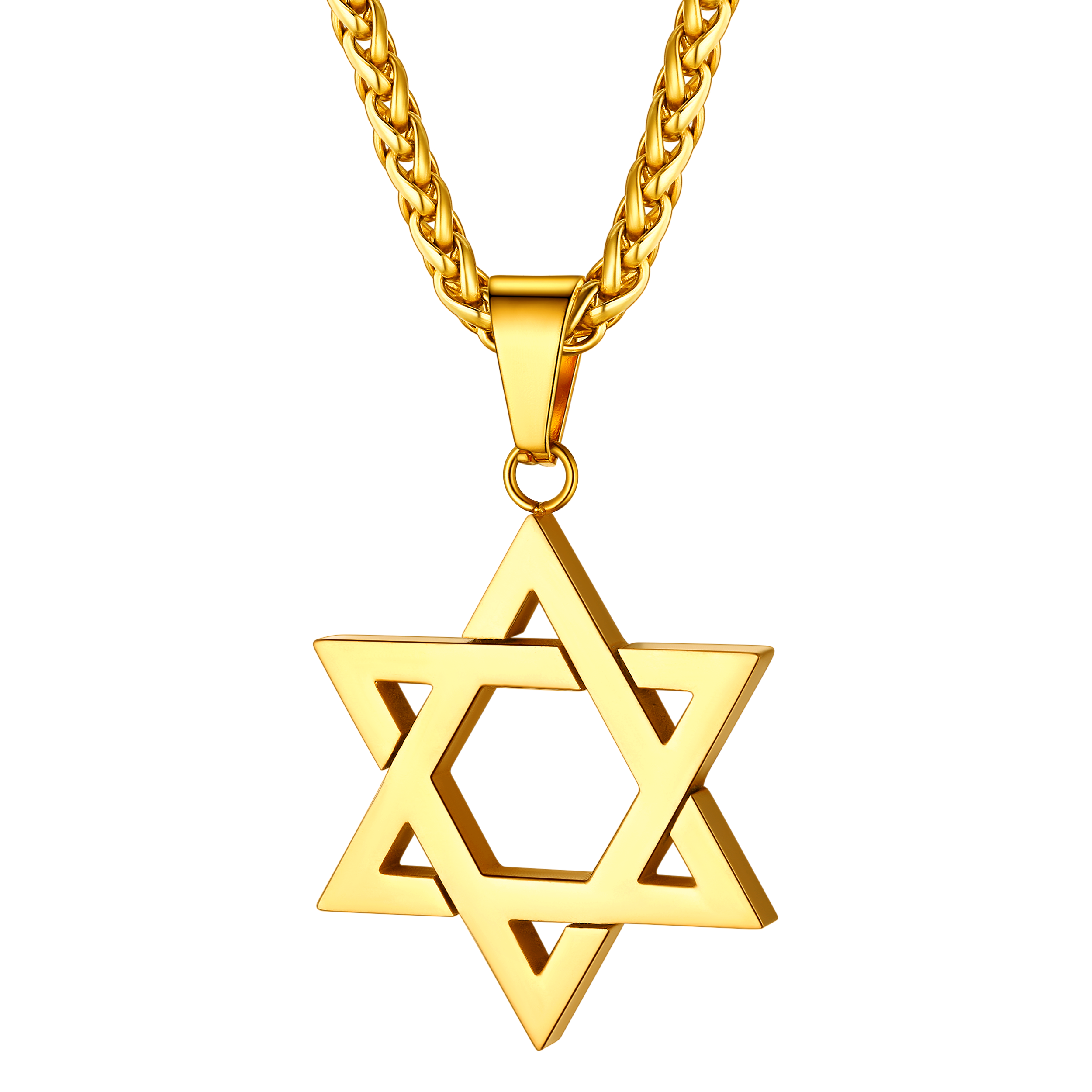 Star of David Pendant Necklace 316L Stainless Steel