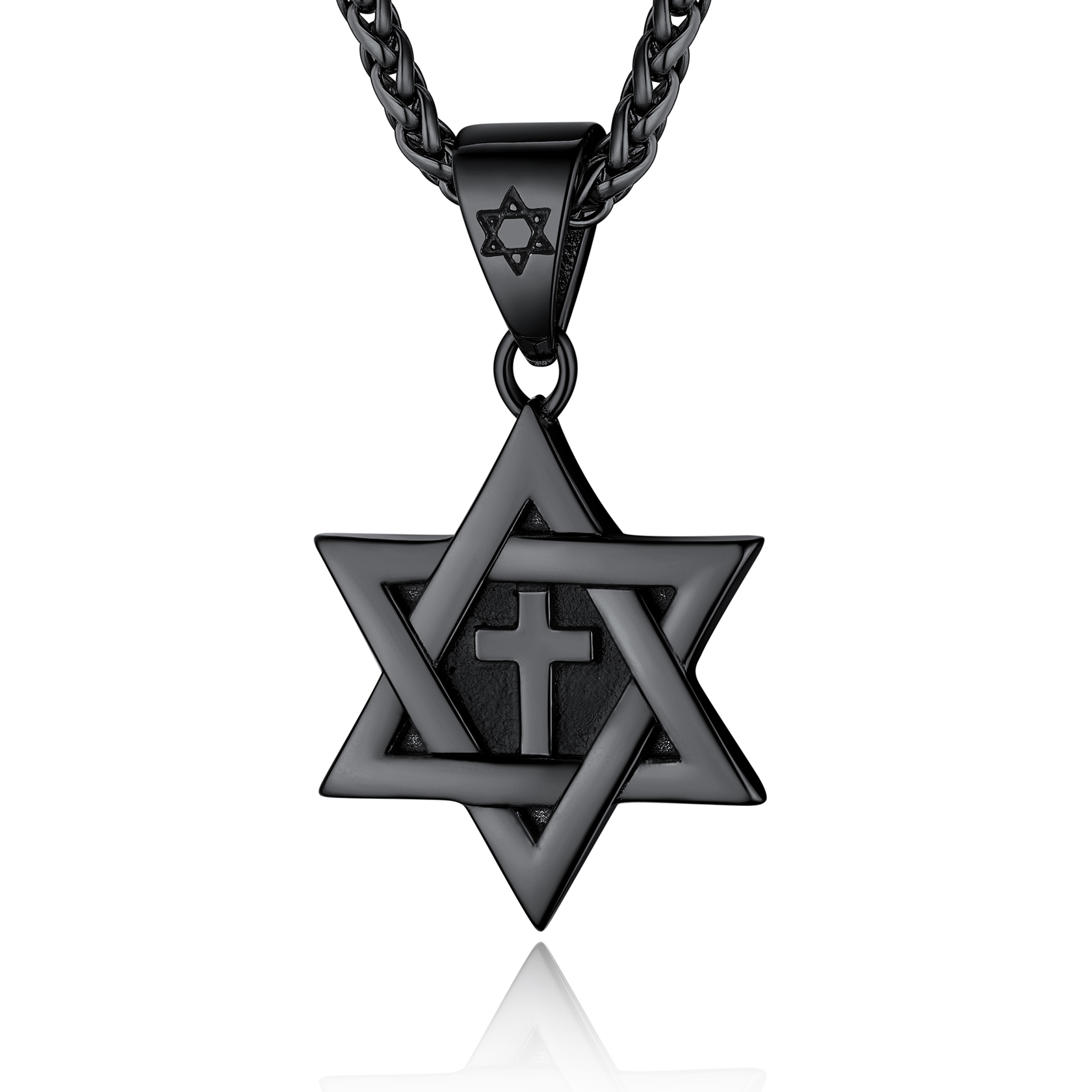 Cross Star of David Necklace