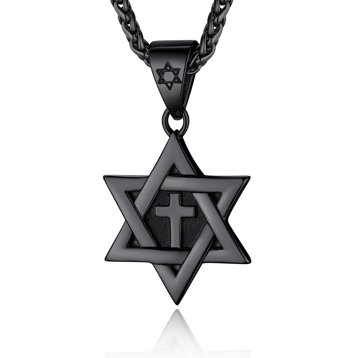 Cross Star of David Necklace