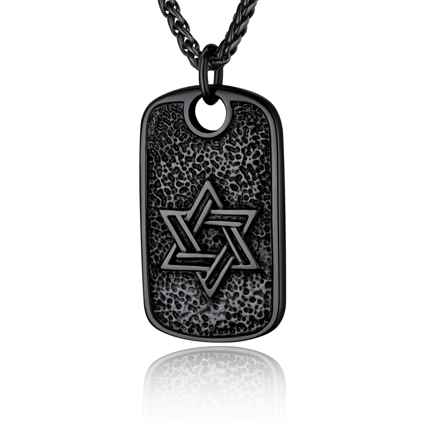 Cross Hexagram Military Dog Tag Pendant