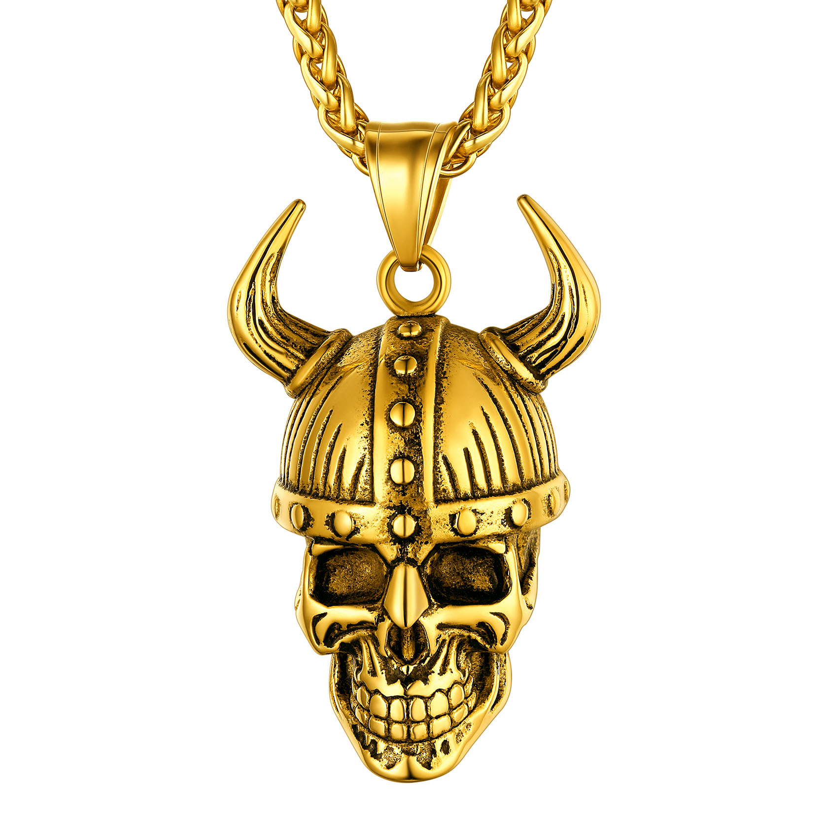 Loki Horn Viking Necklace for Men