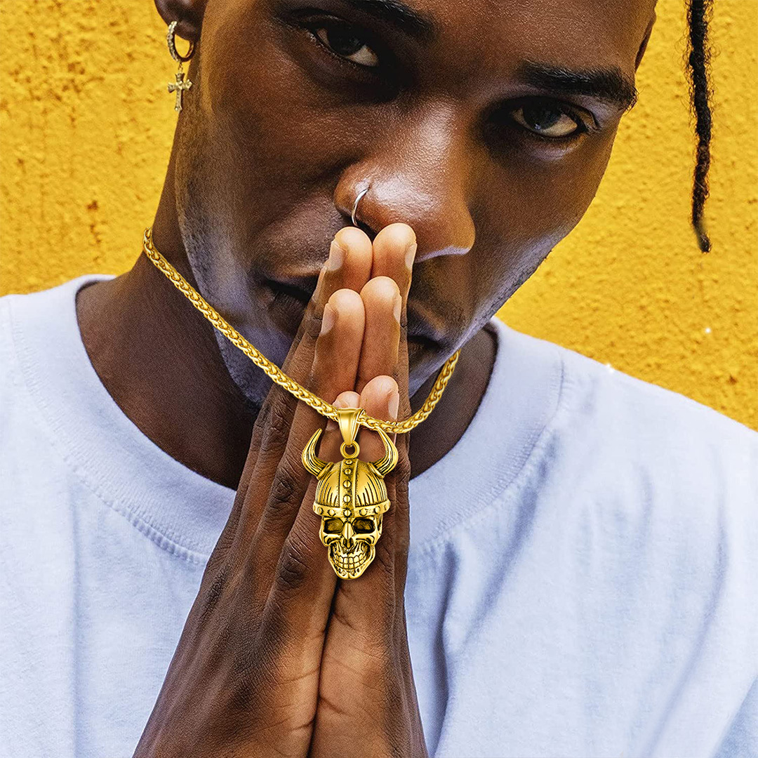 Loki Horn Viking Necklace for Men