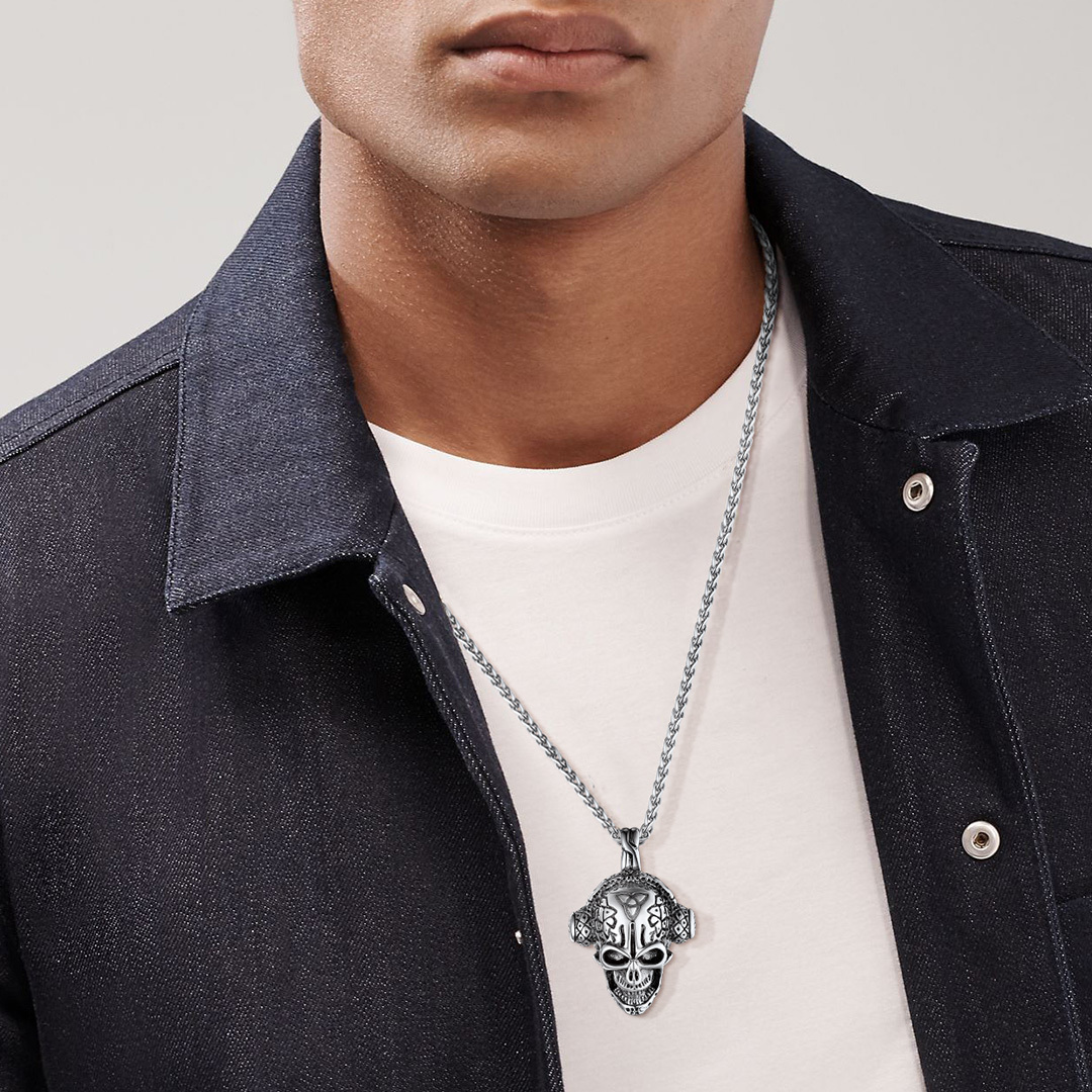 Skull Earphone Chain Necklace