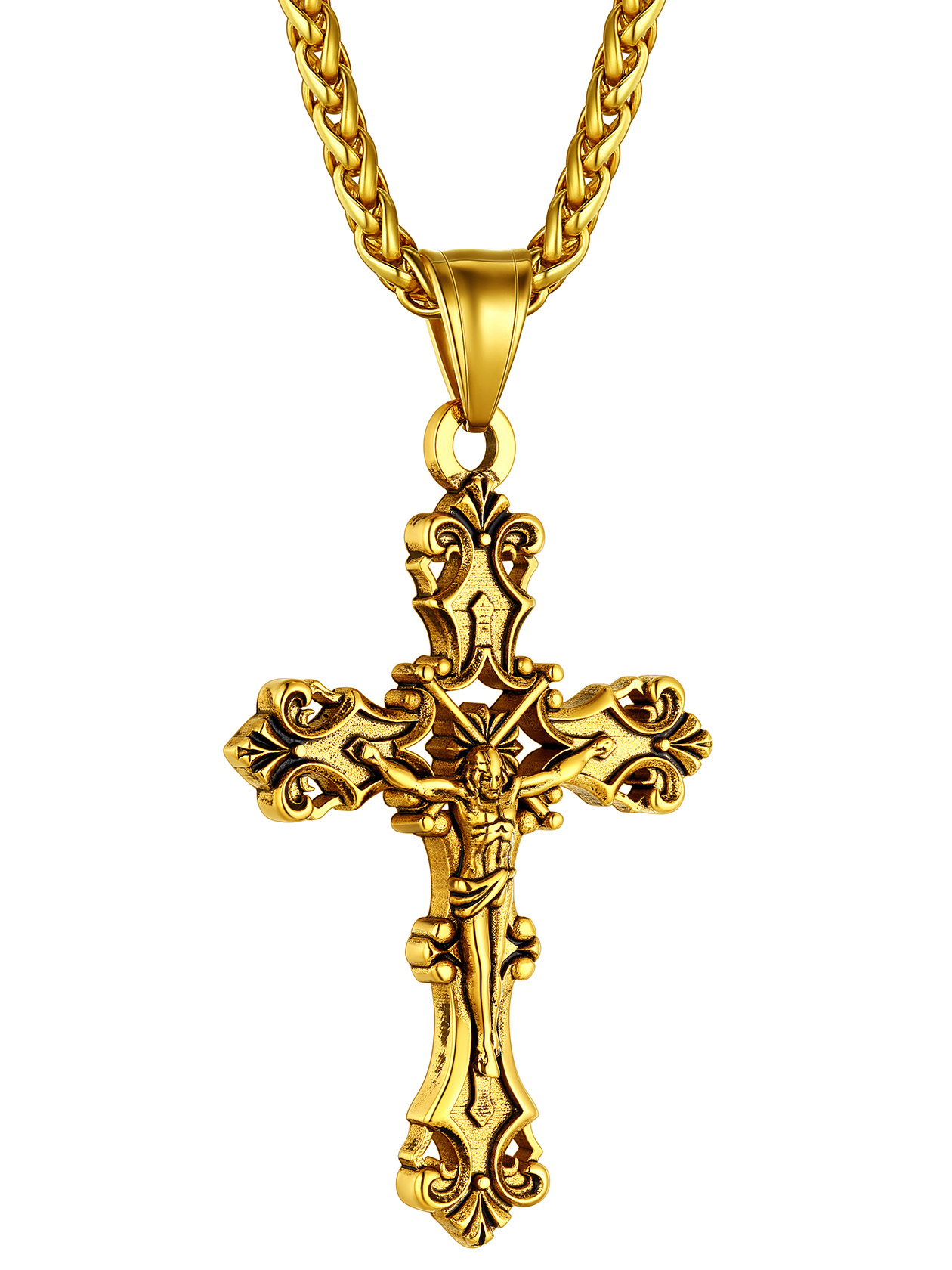 Jesus Crucifix Prayer Necklace