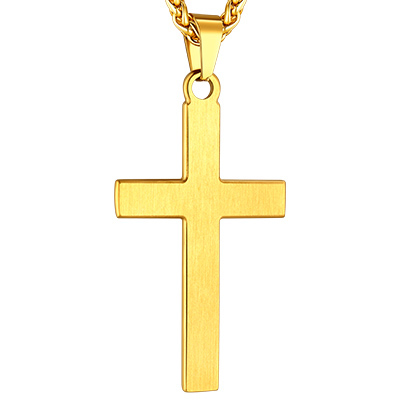 Hypoallergenic men’s cross necklace