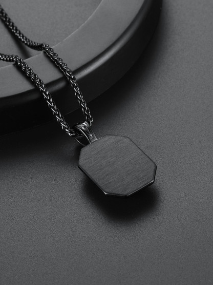 chainshouse Viking Runes Gemstone Dog Tag Necklace For Men chainshouse