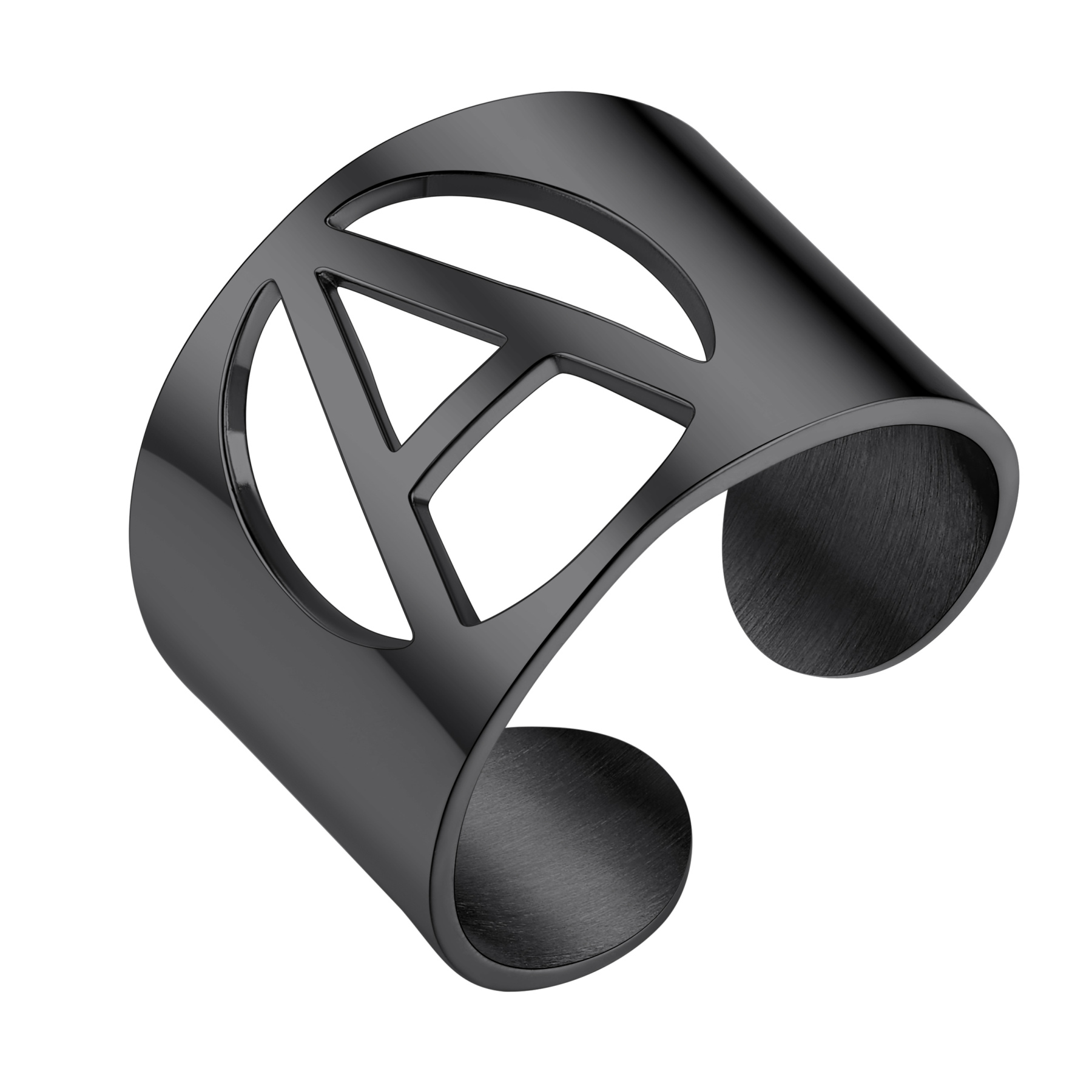 Open Cuff Rings for Women Men Name Alphabet Ring