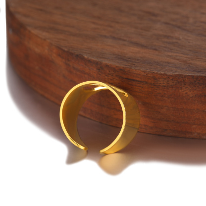 Open Cuff Rings for Women Men Name Alphabet Ring