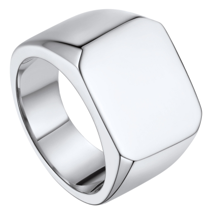 Signet Ring Stainless Steel Vintage Grey