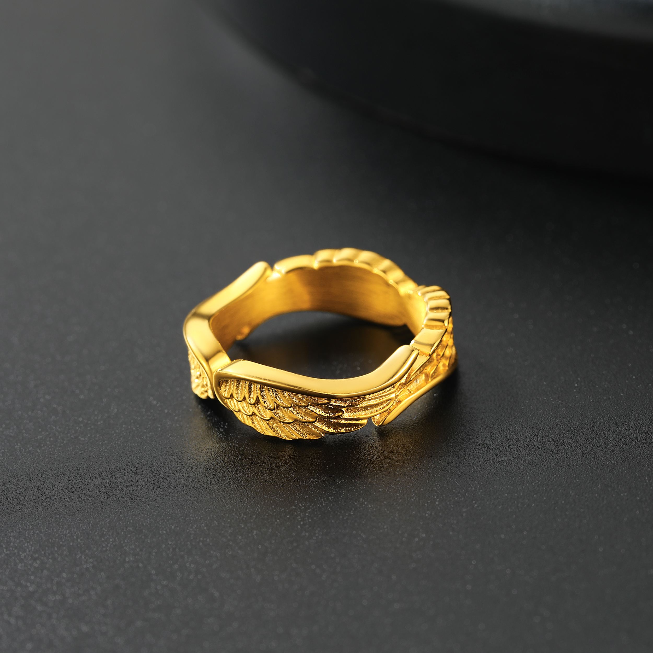 Antique Ring Feather Angel Wing for Men Women