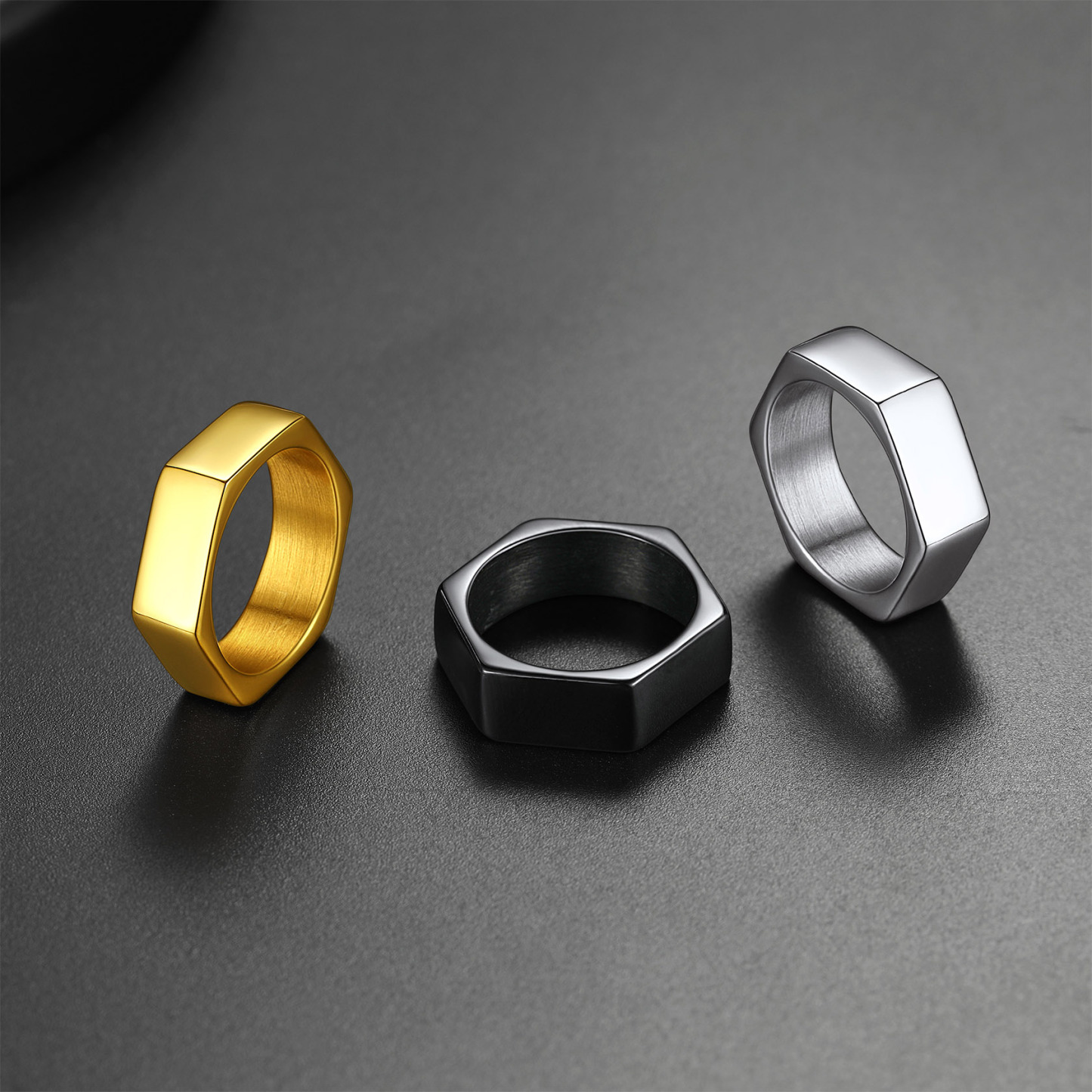Punk Simple Ring Bands