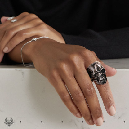 Stainless Steel Skeleton Head Rings