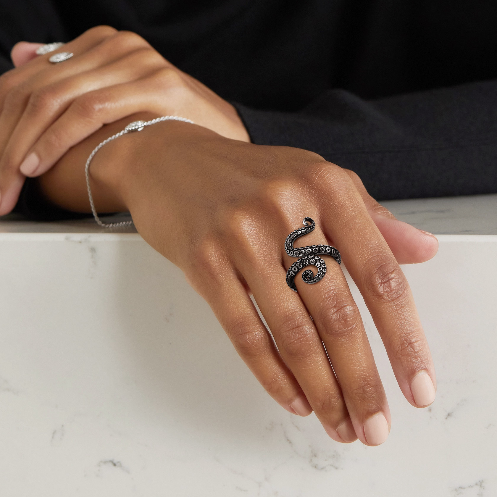 Stainless Steel Octopus Ring