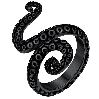 Stainless Steel Octopus Ring
