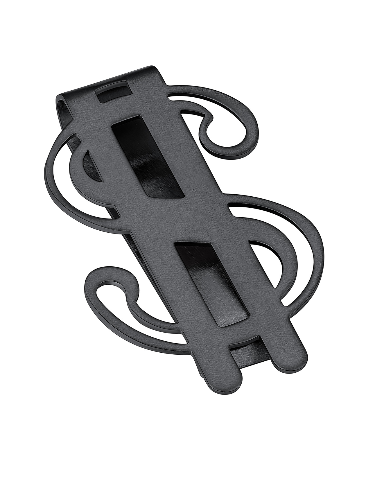 Black Stainless Steel Money Clip