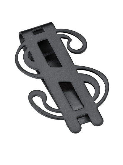 Black Stainless Steel Money Clip